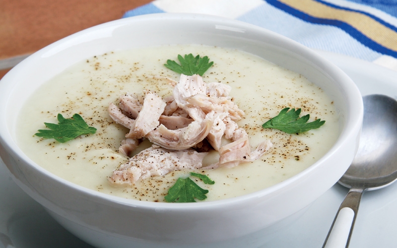 حساء الشكمبا بالدجاج