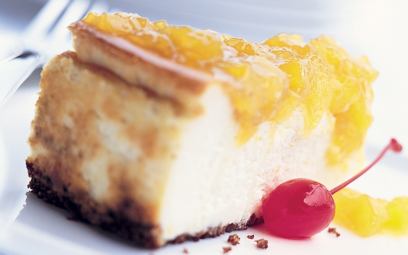 فطيرة الجبن بالدراق والزنجبيل