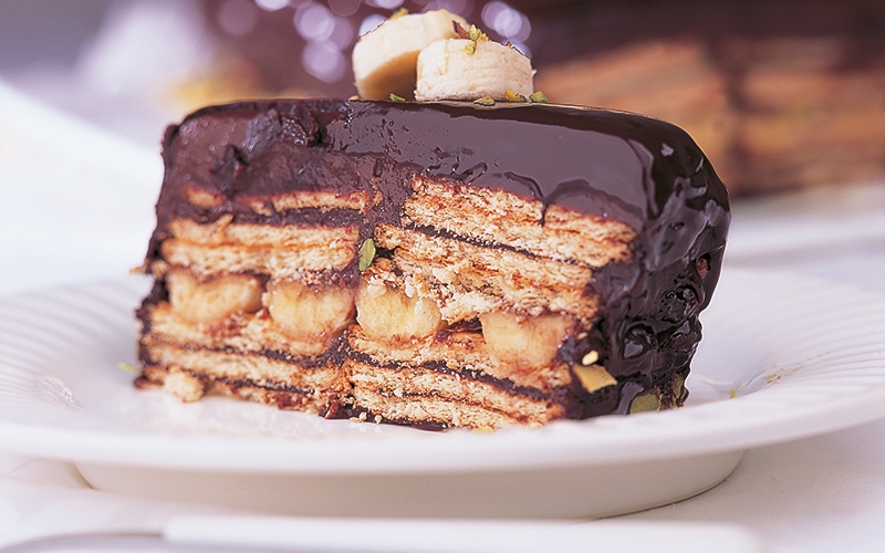 تورتة البسكويت والشوكولا