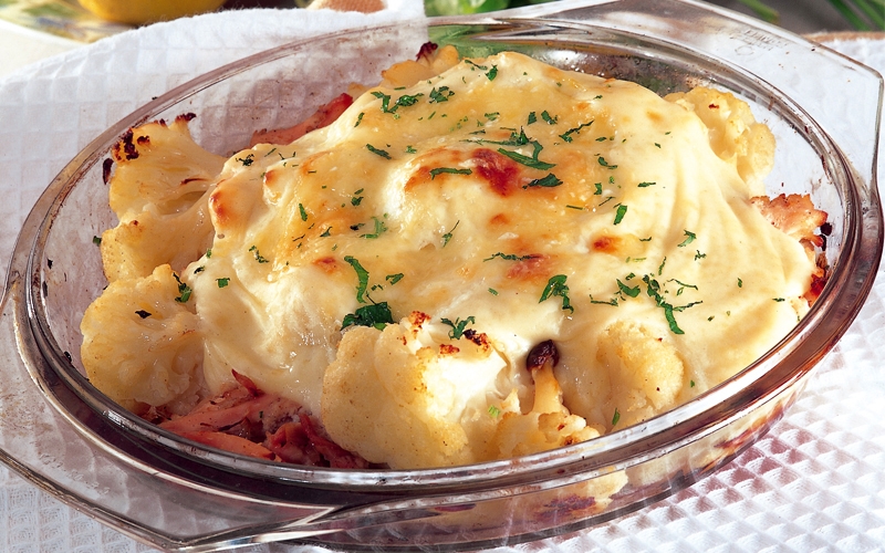 غراتان القنبيط بالدجاج