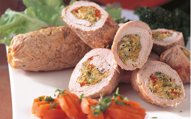 لفافات الدجاج مع الخضار