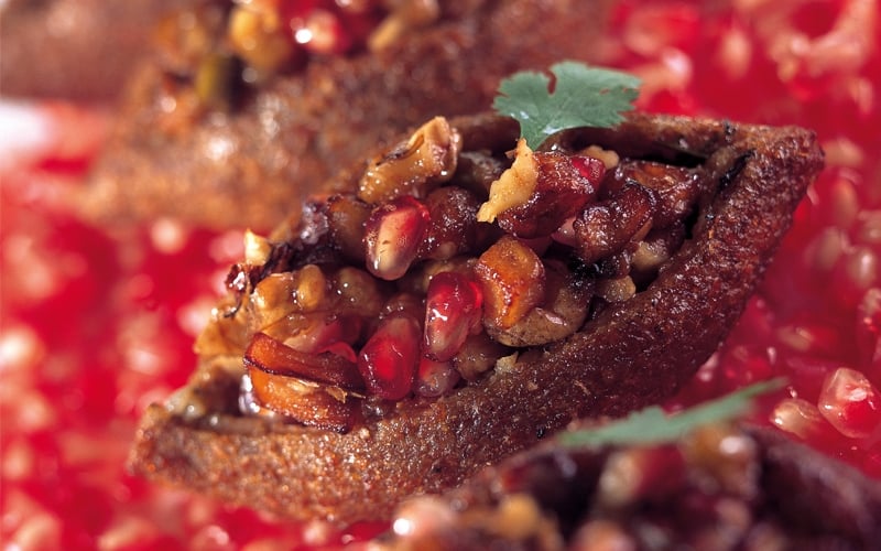 كبة بالباذنجان والجوز