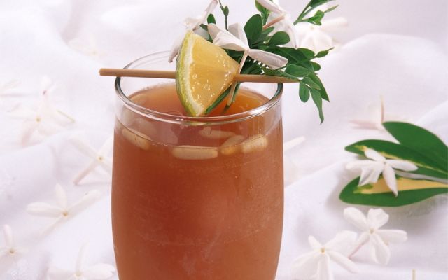 الشاي البارد بعصير البرتقال