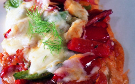 شرائح السمك الأبيض مع الخضار