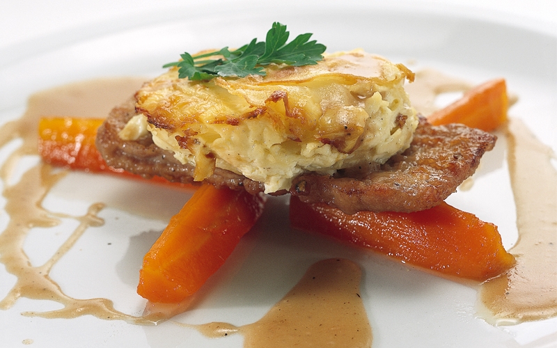 غراتان البطاطا والاسكالوبيني (طبق ايطالي)