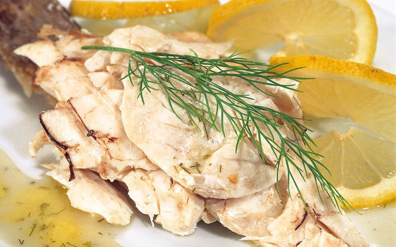 السمك المخبوز بالملح