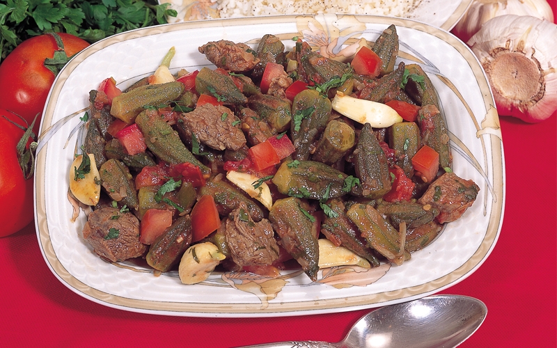 بامية باللحم