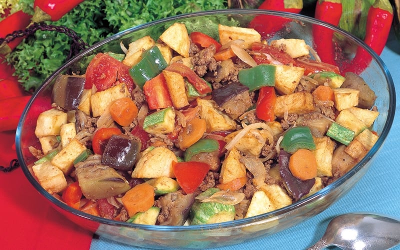 قالب الخضار مع اللحم