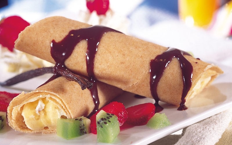 كريب بالموز والقشدة