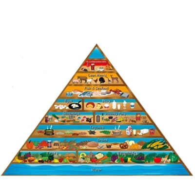 الهرم الغذائي لقوام مثالي