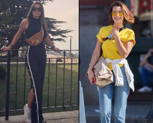 لن تصدّقي كيف استعملت نيكول سابا وبيلا حديد حقائب الخصر