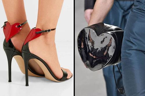 القلوب وعبارات الحب تميز حقائب وأحذية هذا الشتاء