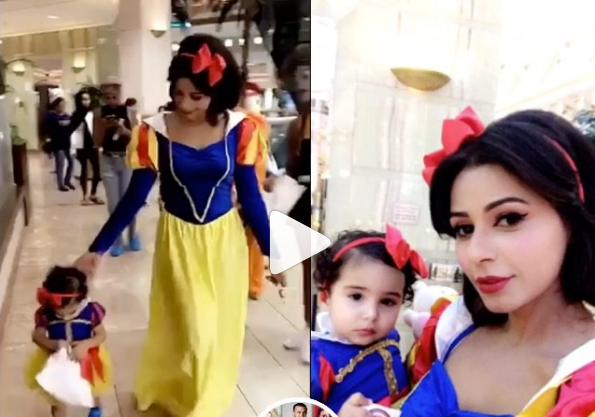 بالفيديو - مهيرة عبد العزيز وطفلتها بأزياء 