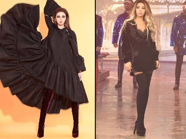 اعتمدي الجزمة الطويلة على طريقة مايا دياب وميريام فارس ‎