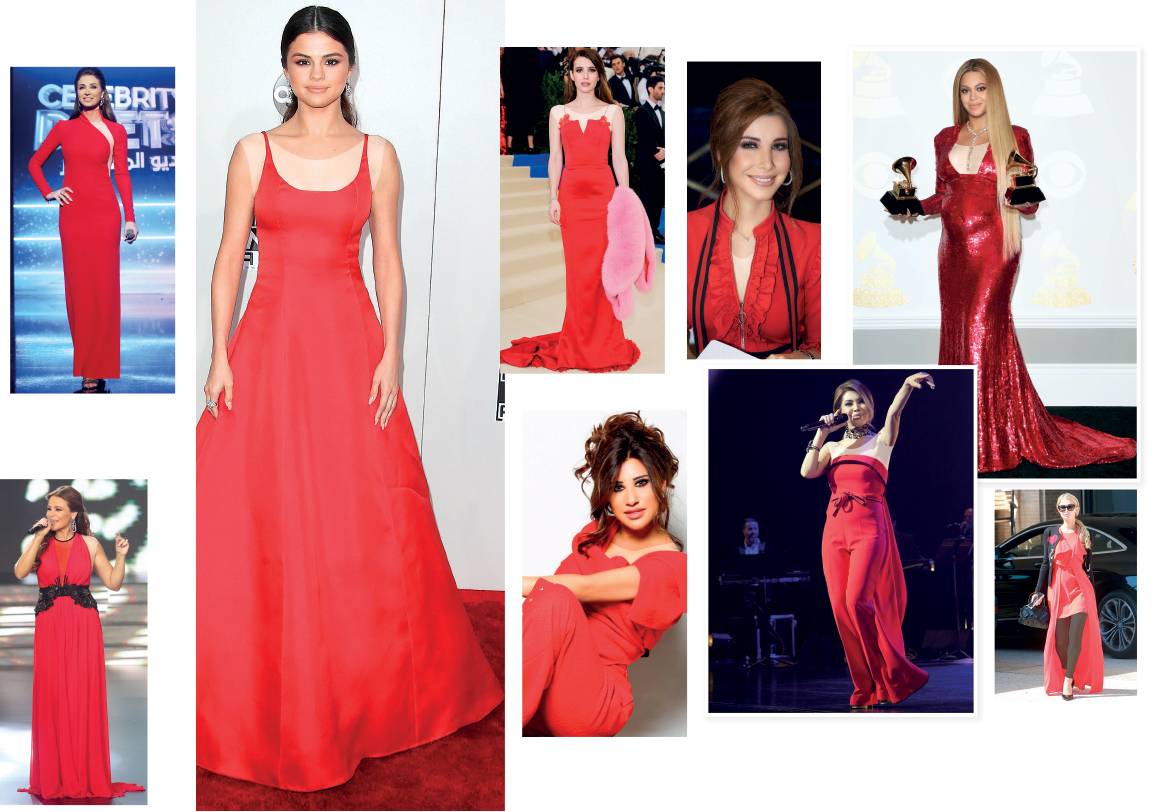 نجمات تألقن بالأحمر