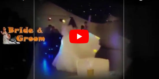 بالفيديو - سقوط مروع لعروس بوزن زائد خلال رقصها
