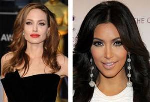 بالصور - نجمات تغيّرن مع الماكياج... شاهدوا أنجلينا جولي  وكيم كارداشيان
