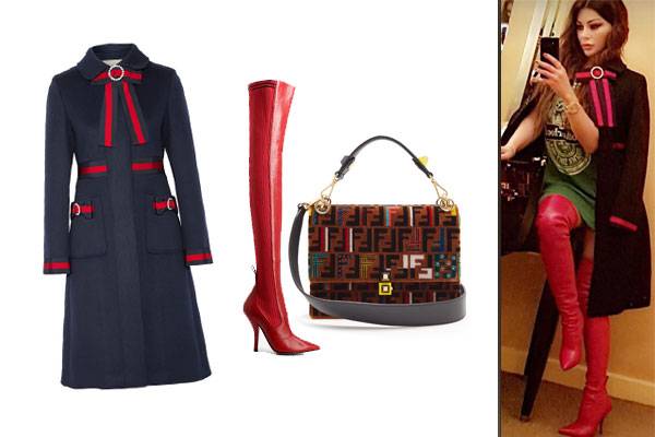 هكذا انتعلت هيفاء وهبي الجزمة الحمراء... ولن تصدّقي كم يبلغ سعر حقيبتها