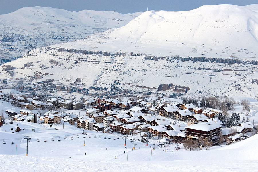 إجازة ثلجية على قمم لبنان البيضاء