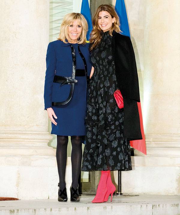 بريجيت ماكرون وجوليانا عواضة معاً في قصر الإليزيه
