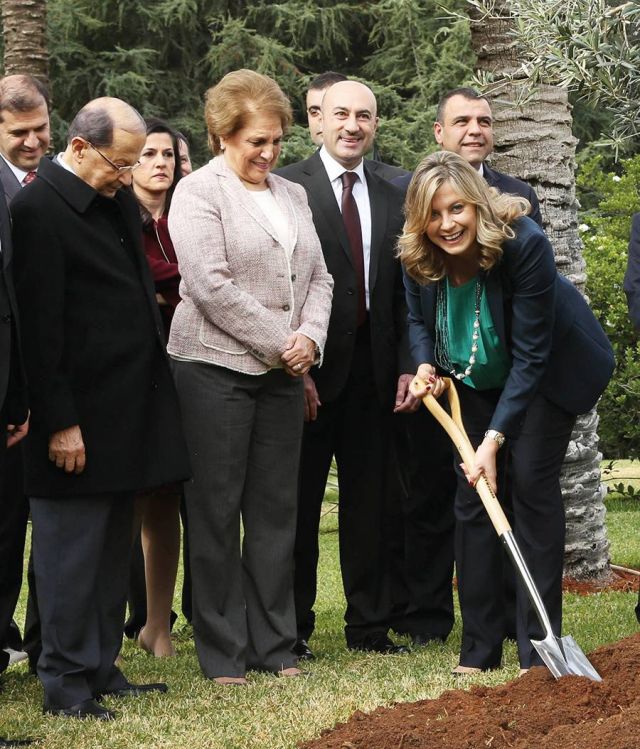 مع الرئيس الجنرال ميشال عون واللبنانية الأولى نادية عون