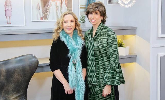 ريم عكرا مع الزميلة فاديا فهد