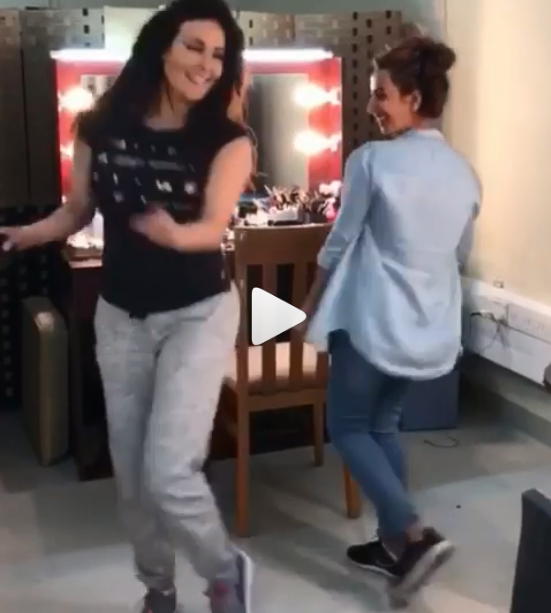 بالفيديو - كندة حنّا ترقص على الطريقة الخليجية بعفوية... وزوجها غاضب