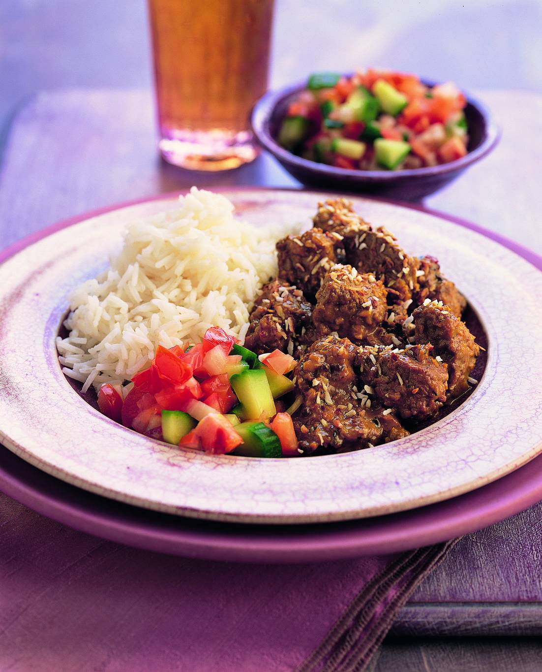 أقراص اللحم بنكهة جوز الهند