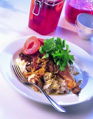 أفخاذ البط بجوز الهند