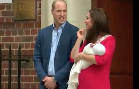 بالفيديو- كونوا اول من يشاهد كايت ميدلتون وطفلها بعد دقائق من الإنجاب