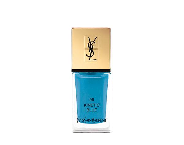 أزرق نابض YSL La Laque Couture in Kinetic Blue no.96 أزرق نابض YSL La Laque Couture in Kinetic Blue no.96