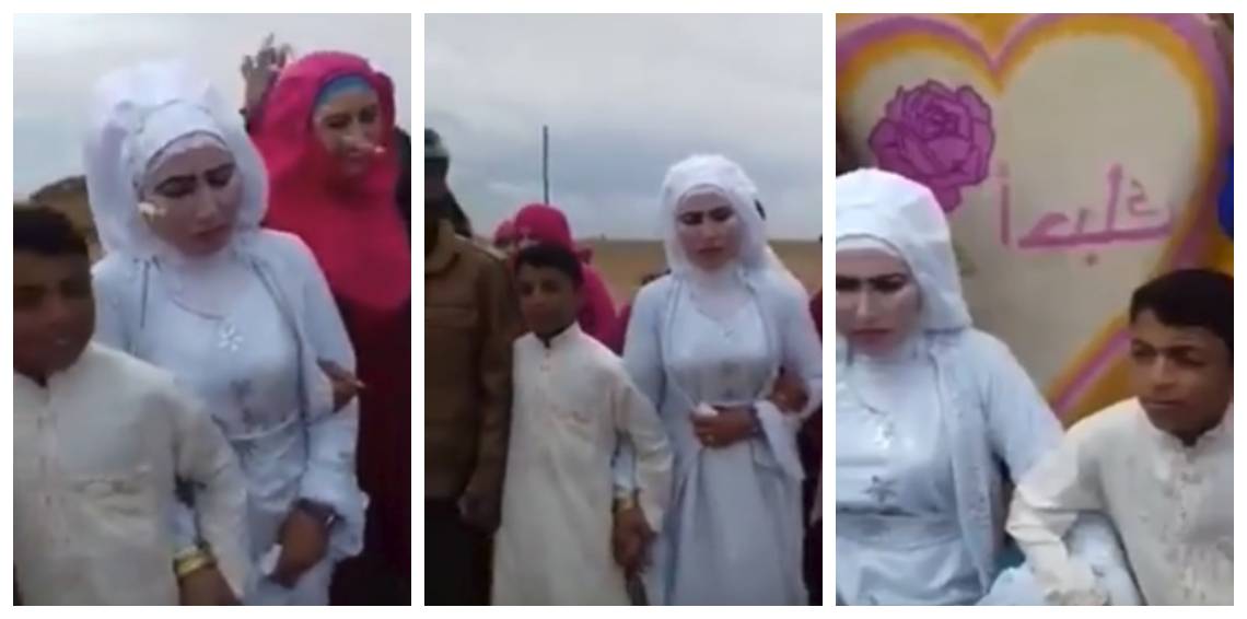 بالفيديو - زواج شابة ثلاثينية من طفل في بلد عربي