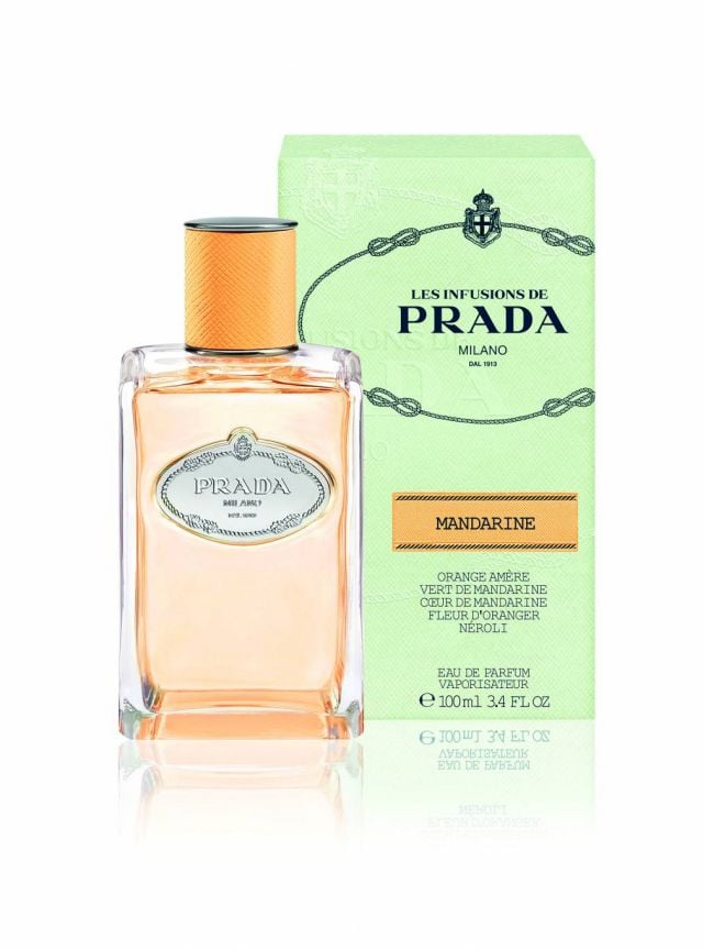 PRADA Infusion Mandarine عطر منعش لكلا الجنسين، تتوّجه نفحات البرتقال الأخضر، الليمون، أوراق المندرين، وقشر الليمون، وينبض قلبه بنغمات النيرولي وأزهار البرتقال. أما اللمسة الدافئة للعطر فمصدرها الأوبوبوناكس.