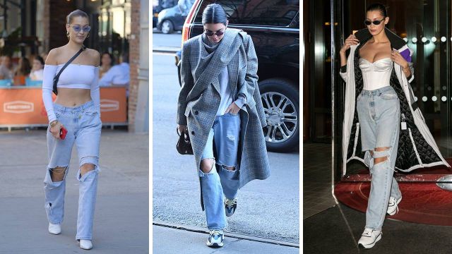 على طريقة كيندال جينر وبيلا حديد... ودّعي موضة السراويل الضيّقة واستبدليها بسراويل Vintage