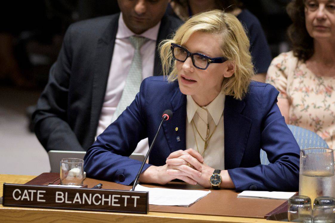 بالصور- كايت بلانشيت تساند قضية الروهينغا في اجتماع مجلس الأمن