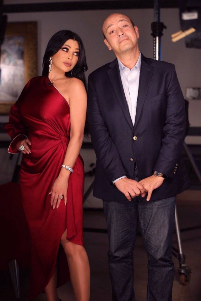 هيفاء وهبي مع الإعلامي عمرو أديب