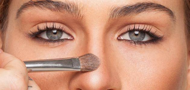 طريقة تنحيف الأنف بالمكياج