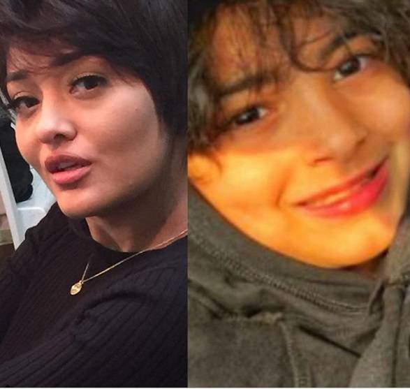 راندا البحيري وابنها