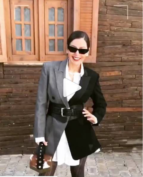 بالفيديو - شاهدوا إطلالة لقاء الخميسي في أحدث جلسة تصوير