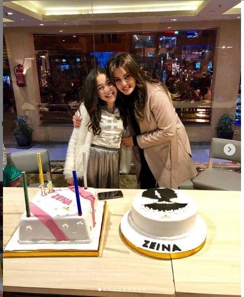 دينا فؤاد وابنتها