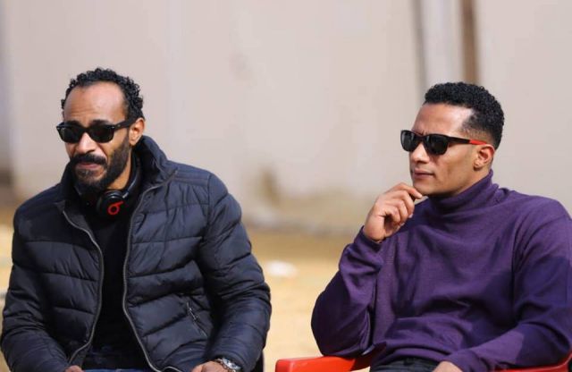 محمد رمضان مع شقيقه محمود