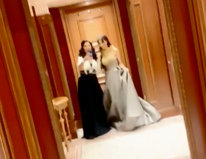 بالفيديو - أحلام تحتفل بأميمة طالب... وتظهر نحافتها المفرطة