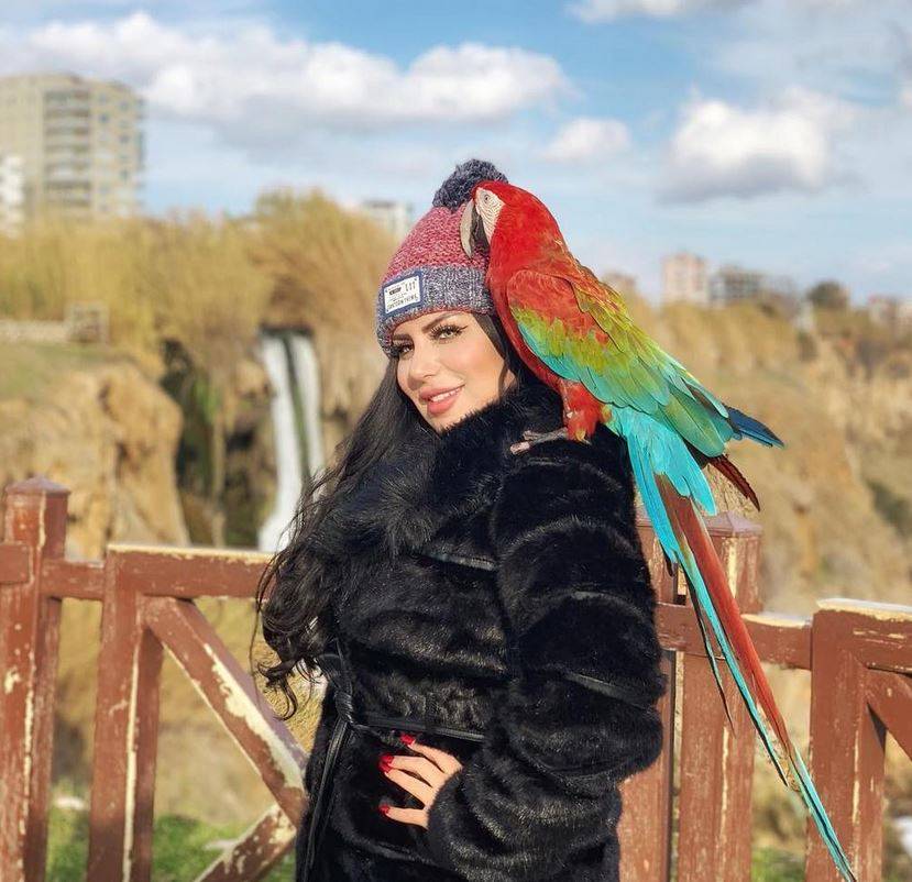 بعد انتقاد حركاتها - حليمة بولند تستفز بطريقة استلقائها على الثلج بلباس قصير