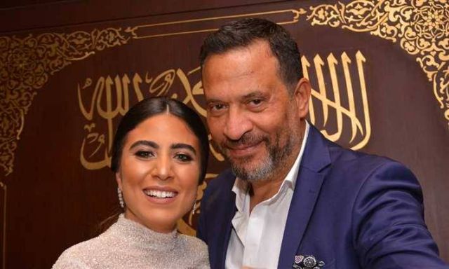 ماجد المصري مع عروس نجله