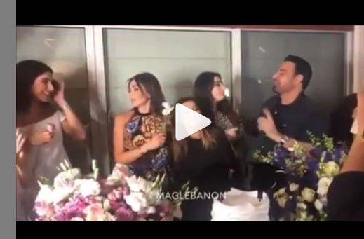 بالفيديو والصور - هكذا إحتفل عاصي الحلاني بتخرج ابنتيه.. وهذه رسالته لهما