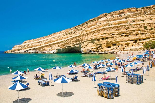 شاطئ Matala  ـ اليونان