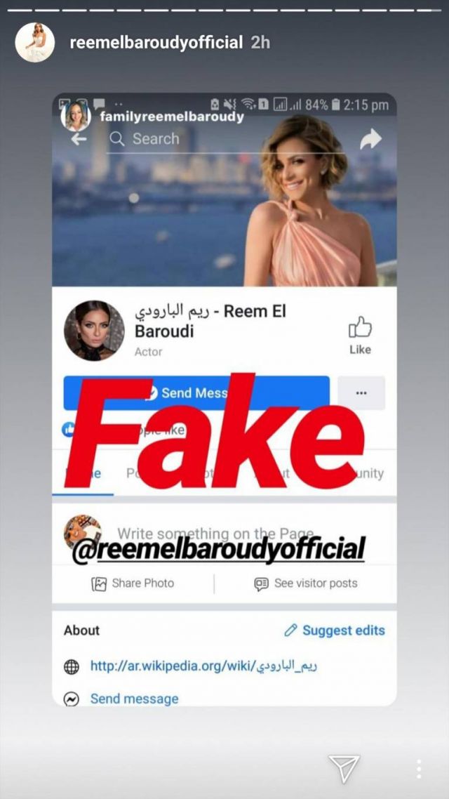 الصفحة المزيفة