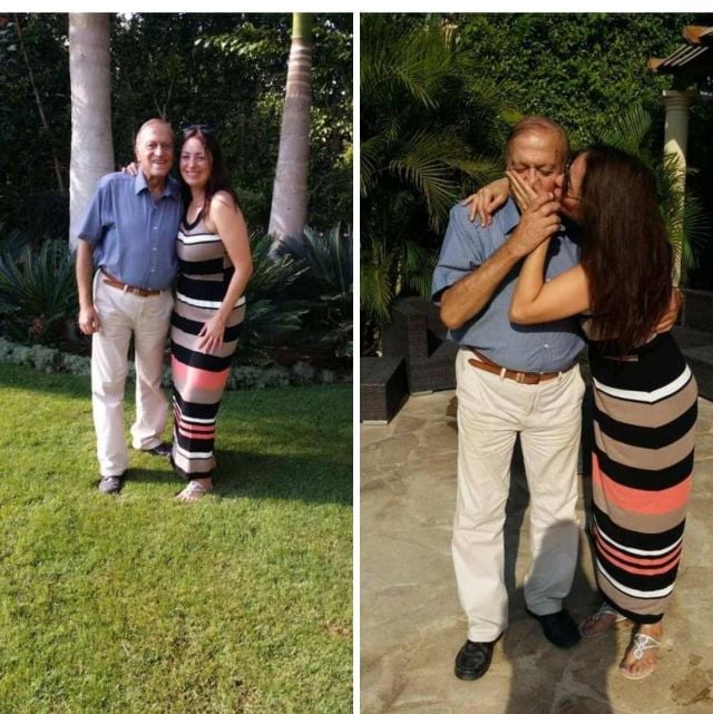 نيرمين الفقي وخالها الراحل