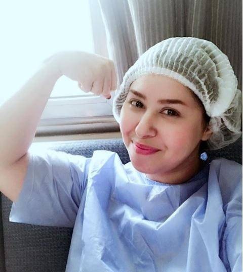 صورة مؤثرة لنجمة 