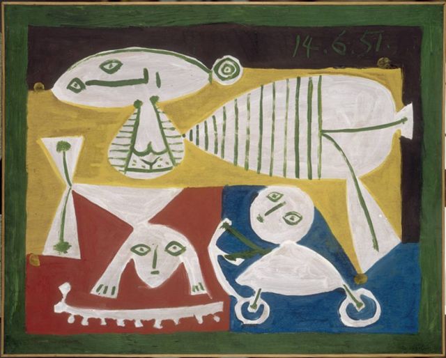 Pablo Picasso Mère et enfants jouant Vallauris, 14 juin 1951